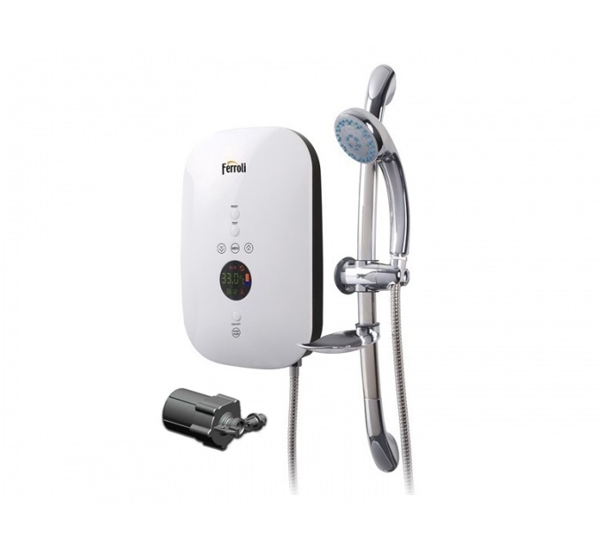 Máy nước nóng trực tiếp Ferroli Divo SDN hiển thị nhiệt độ