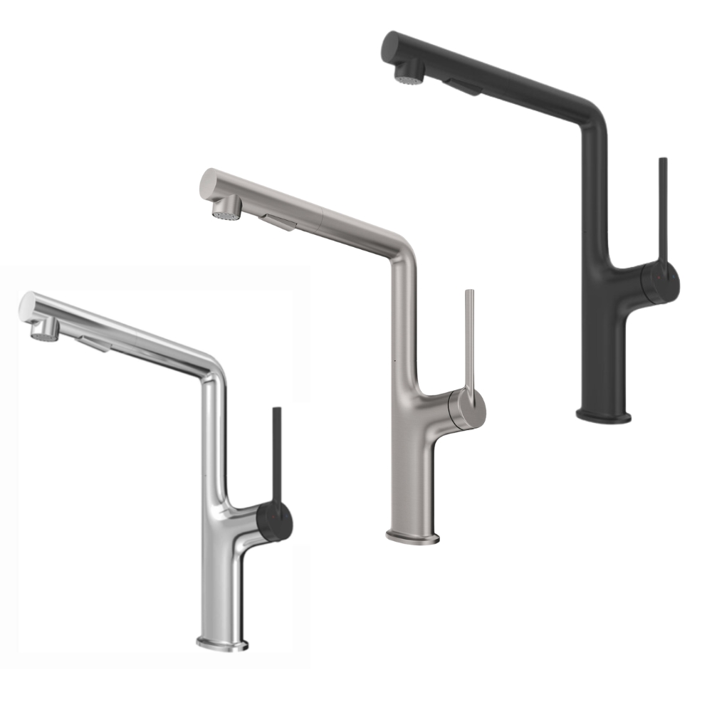 Vòi chậu bếp nóng lạnh dây rút AMBER KLUGER KLF0001C / KLF0001B / KLF0001S