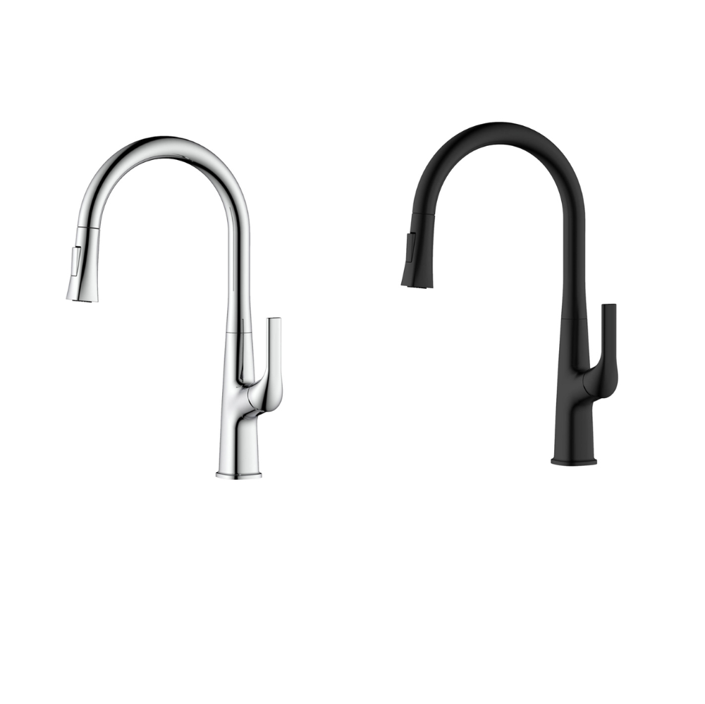 Vòi chậu bếp nóng lạnh dây rút HARMONY KLUGER KLF0002C (KLF0002B)