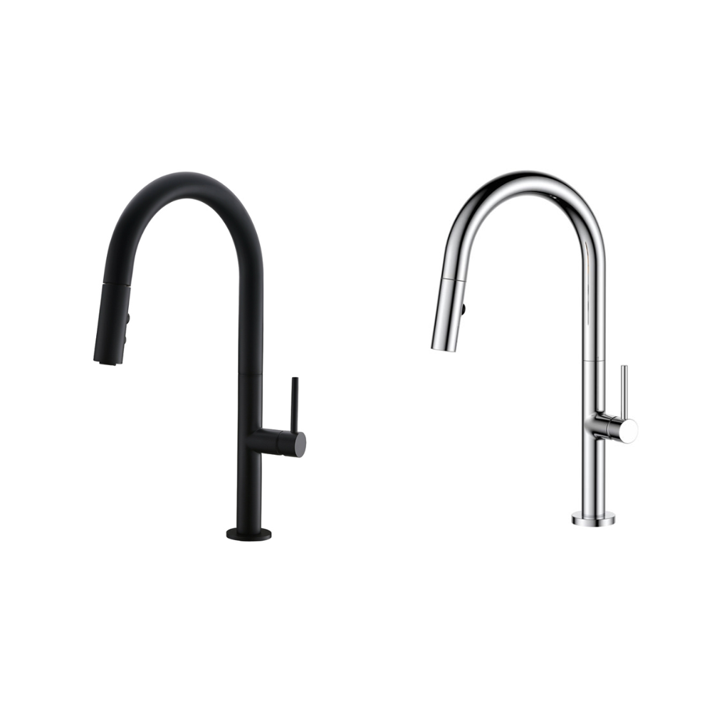 Vòi chậu bếp nóng lạnh dây rút JADE KLUGER KLF0010B (KLF0010C)