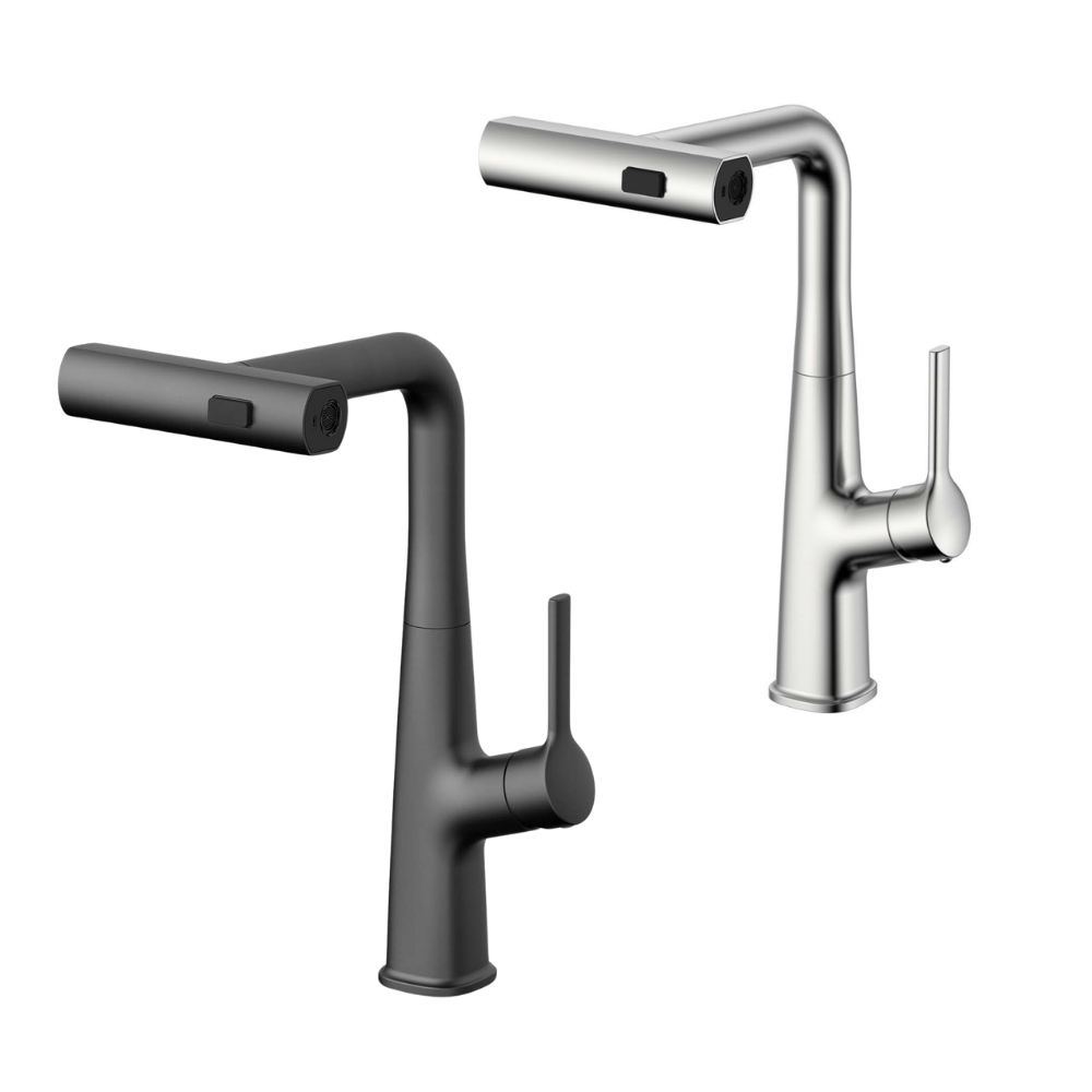 Vòi bếp nóng lạnh dây rút RAIN KLUGER KLF0018B / KLF0018S
