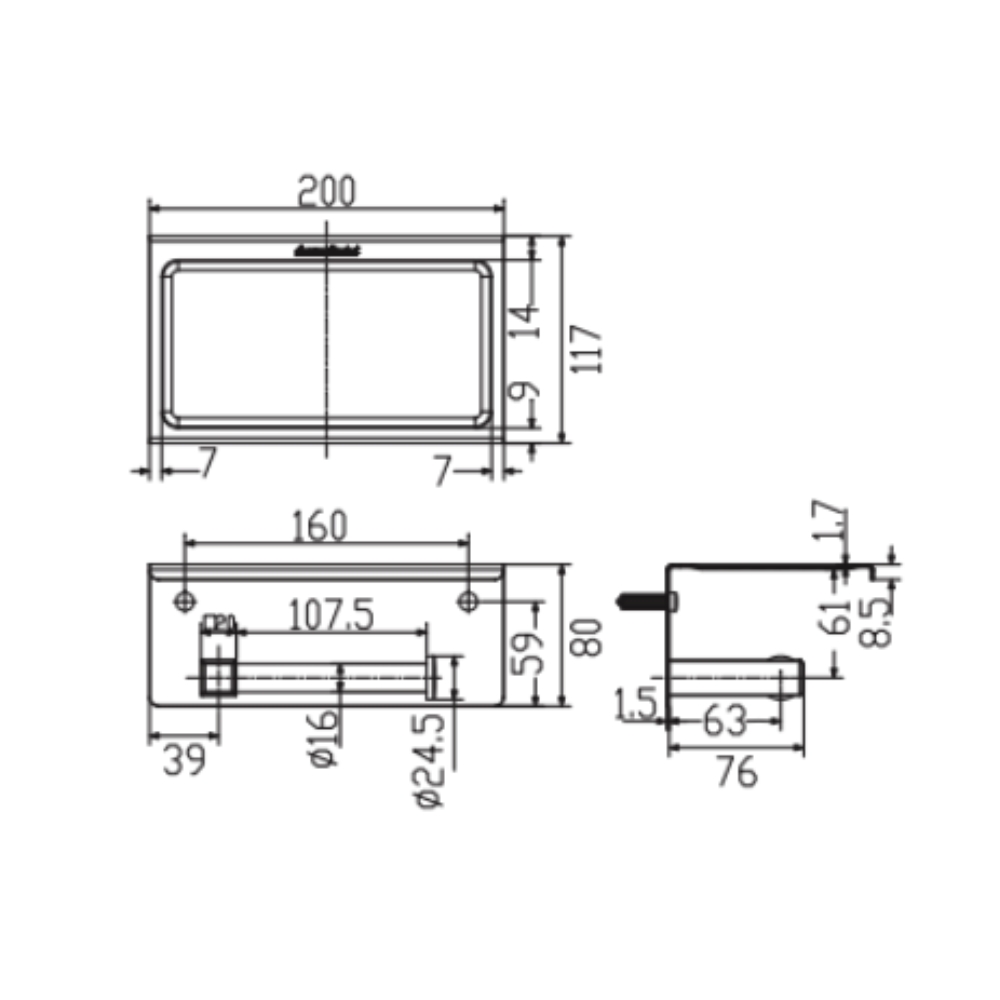 Hộp giấy vuông đơn American Standard WF-0498 (WF0498) Concept - 3
