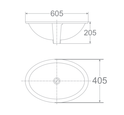 Chậu lavabo âm bàn American Standard WP-0433 (WP0433) - 2