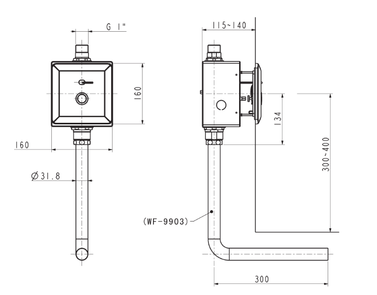 Van xả bộ cầu American Standard WF-8613 (WF8613) dùng điện