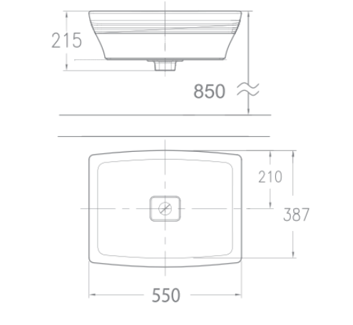 Chậu lavabo đặt bàn American Standard WP-F616 (WPF616) - 2