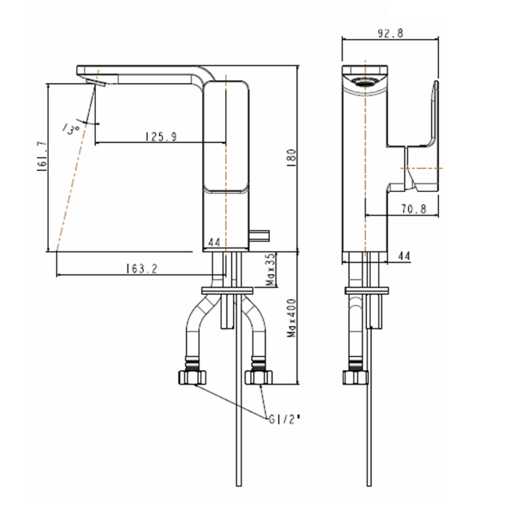 Vòi lavabo nóng lạnh American Standard WF-1305 (WF1305) Acacia Evolution
