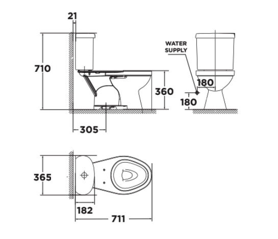 Bồn cầu 2 khối American Standard VF-2314 (VF2314) nắp êm dòng Winston