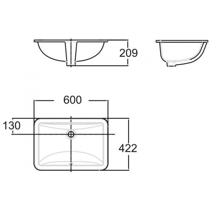 Chậu lavabo âm bàn American Standard WP-0440 (WP0440) - 2