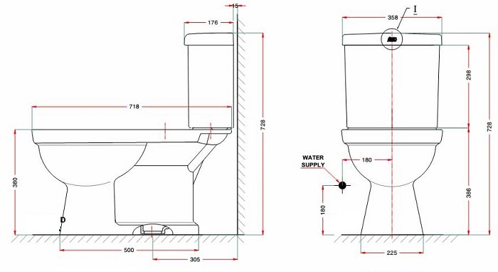 Bồn cầu 2 khối American Standard VF-2013S3 (VF2013S3) nắp rửa cơ Slim 3 - 2