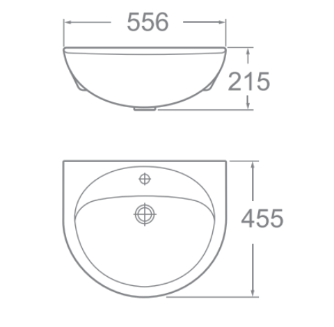 Chậu lavabo bán âm American Standard 0518-WT (0518WT)