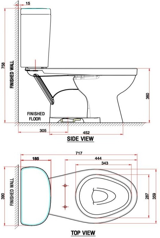 Bồn cầu 2 khối American Standard VF-2398S3 (VF2398S3) nắp rửa cơ Slim 3