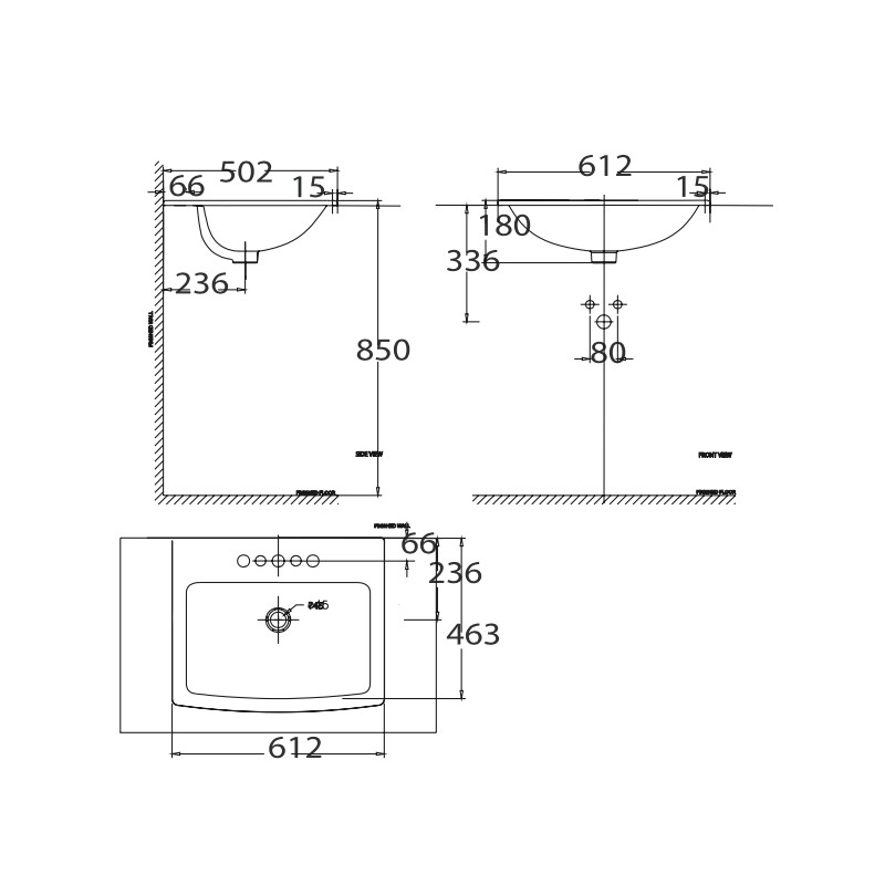 Chậu lavabo American Standard WP-F507 (WPF507) dương vành