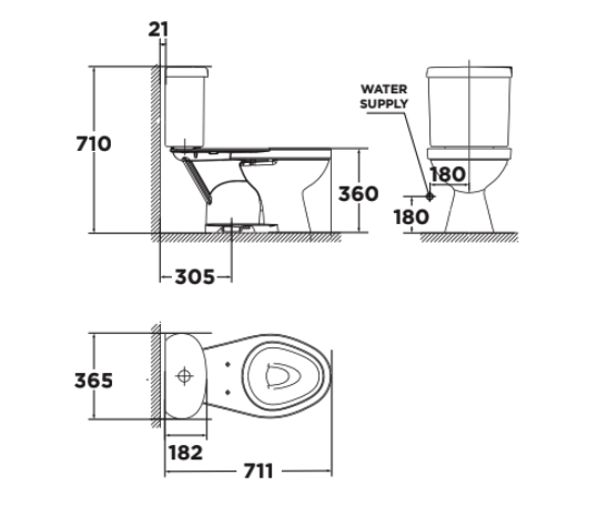 Bồn cầu 2 khối American Standard VF-2314SL (VF2314SL) nắp êm dòng Winston - 2