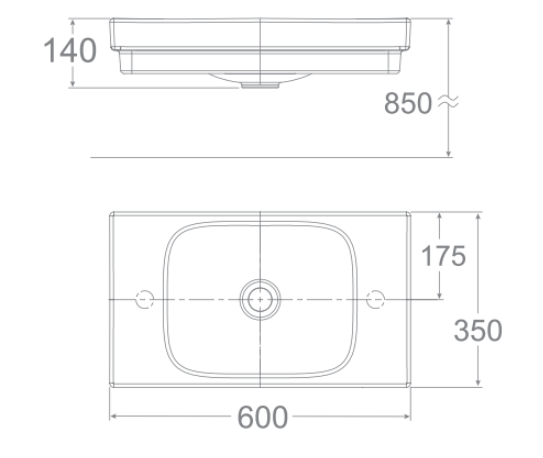 Chậu lavabo đặt bàn American Standard WP-F648 (WPF648) - 2