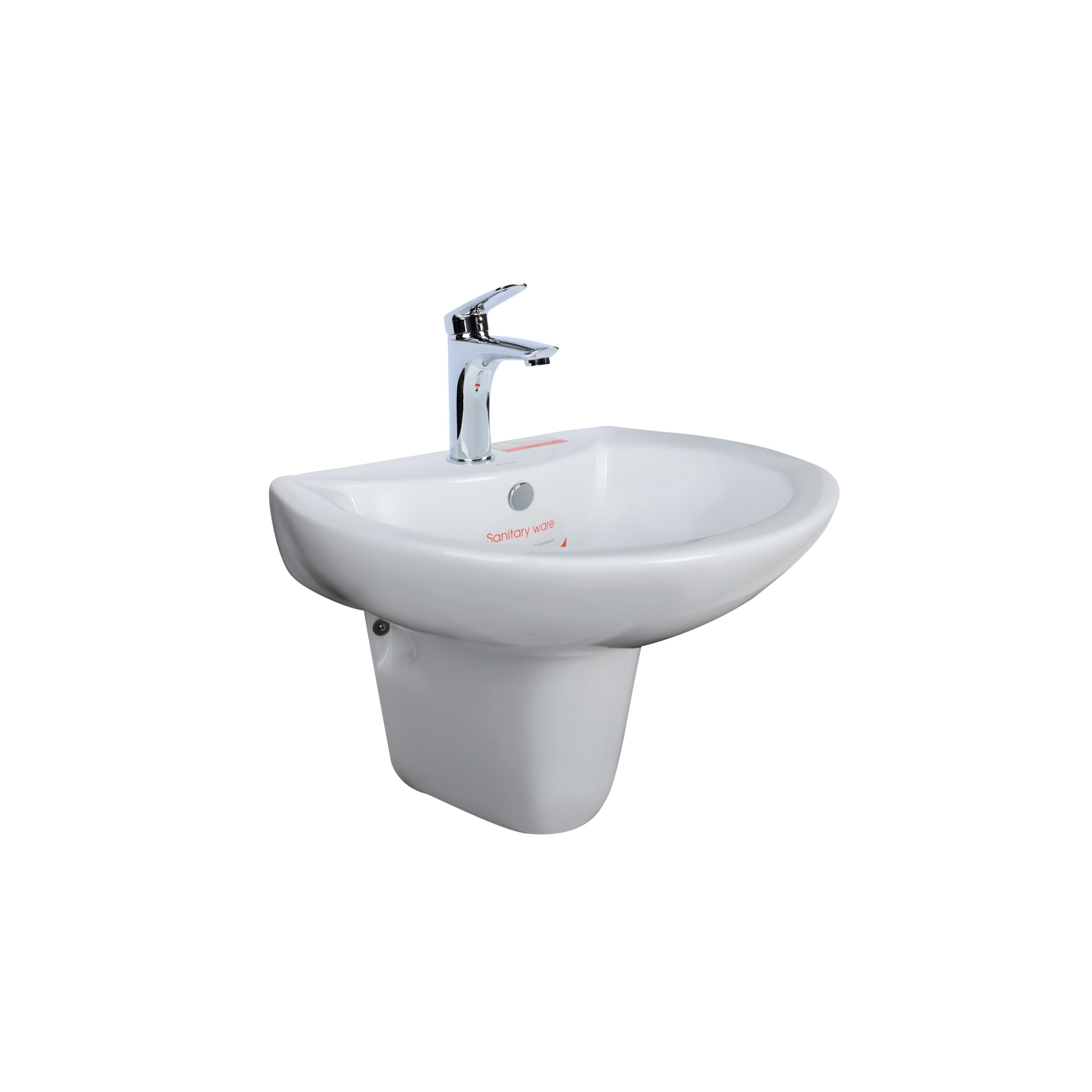 Chậu rửa lavabo treo tường ATMOR AT3007D chân lửng