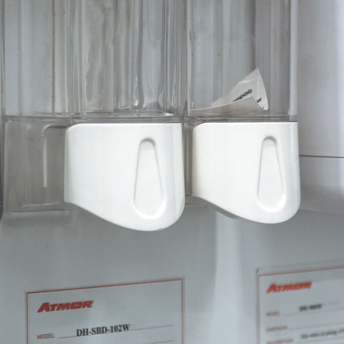 Hộp nhấn xà phòng đôi 500mlx2 ATMOR DH-SBD-102W (DHSBD102W) - 4