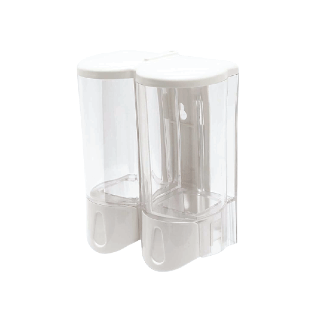 Hộp nhấn xà phòng đôi 500mlx2 ATMOR DH-SBD-102W (DHSBD102W)