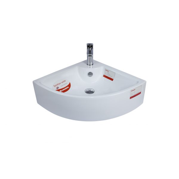 Chậu rửa lavabo treo tường ATMOR AT4053 đặt góc