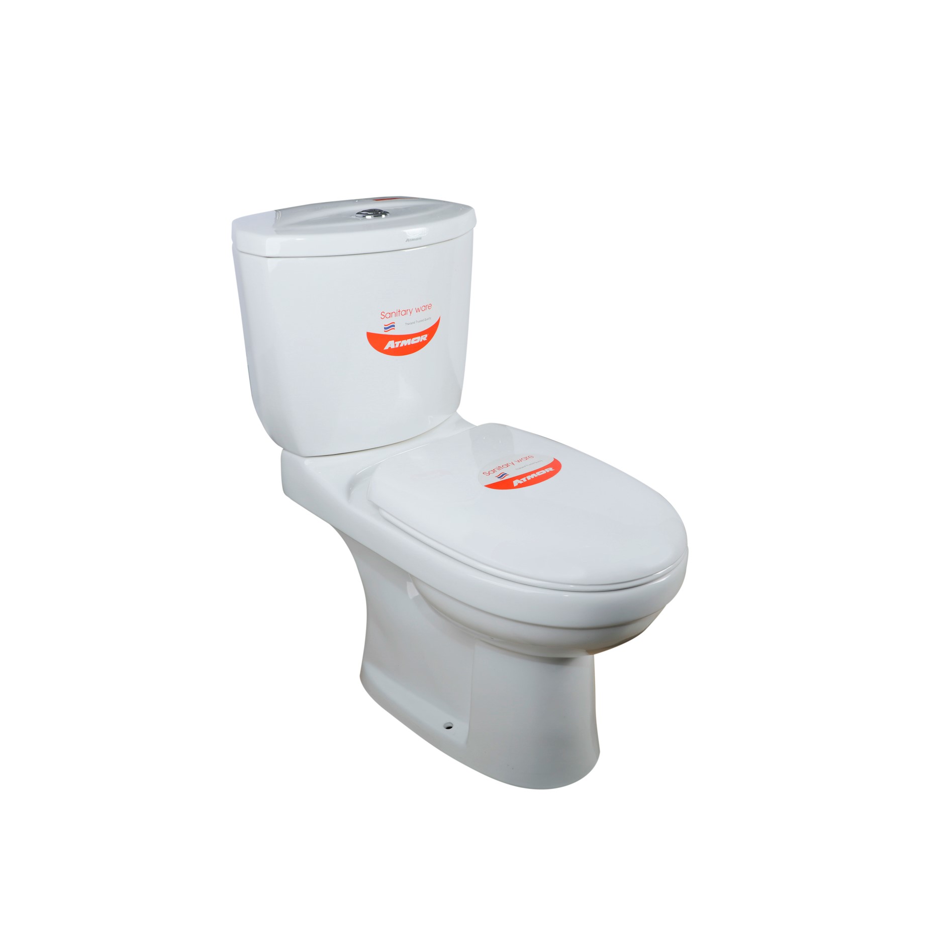 Bồn cầu 2 khối ATMOR AT2032 nắp êm xả nhấn - 2