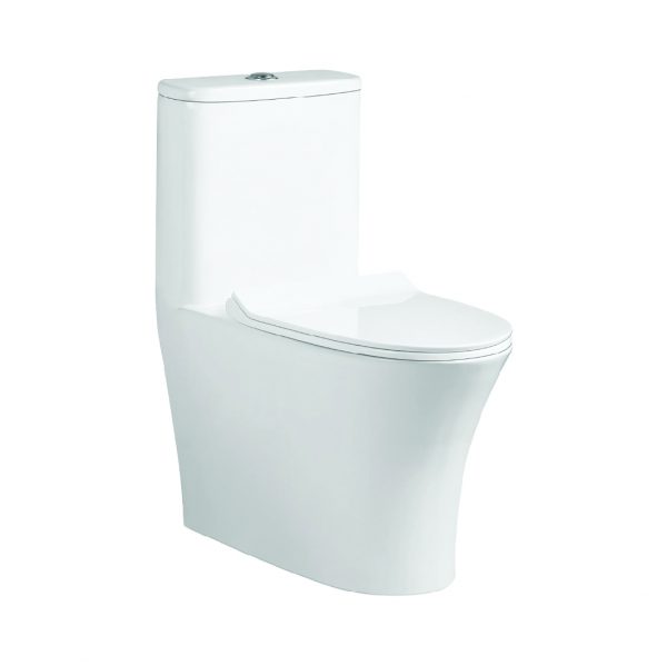 Bồn cầu 1 khối ATMOR AT1692 nắp êm xả nhấn