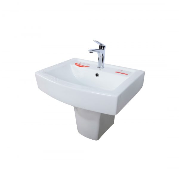 Chậu rửa lavabo treo tường ATMOR AT502 chân lửng - 2