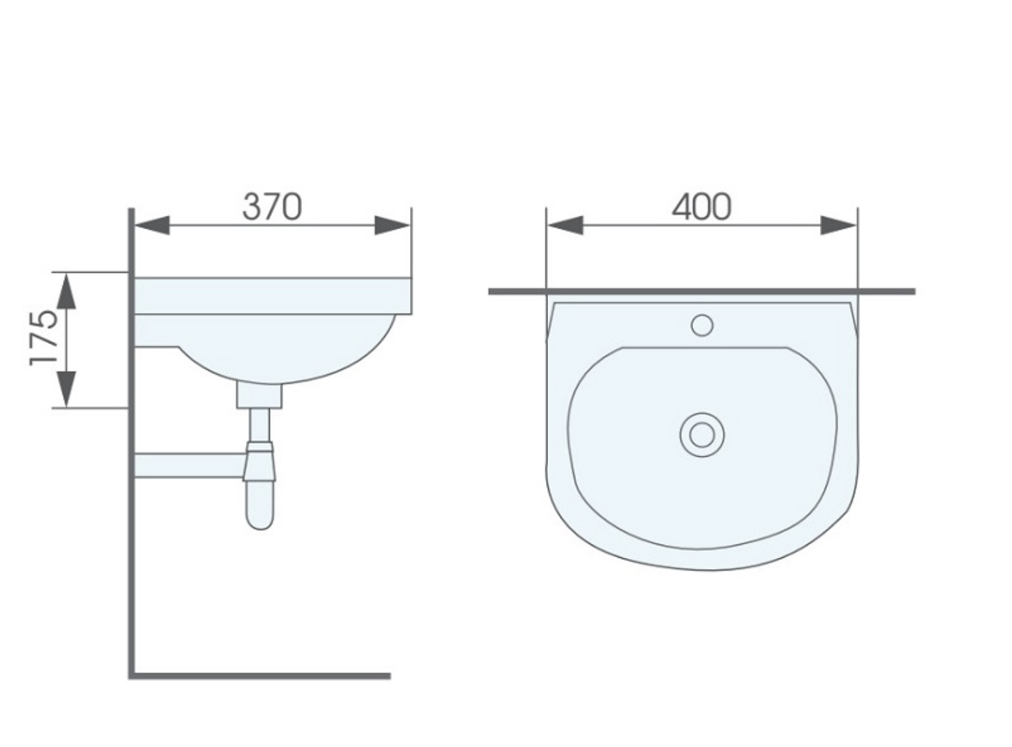 Chậu rửa lavabo treo tường ATMOR AT2829 - 2