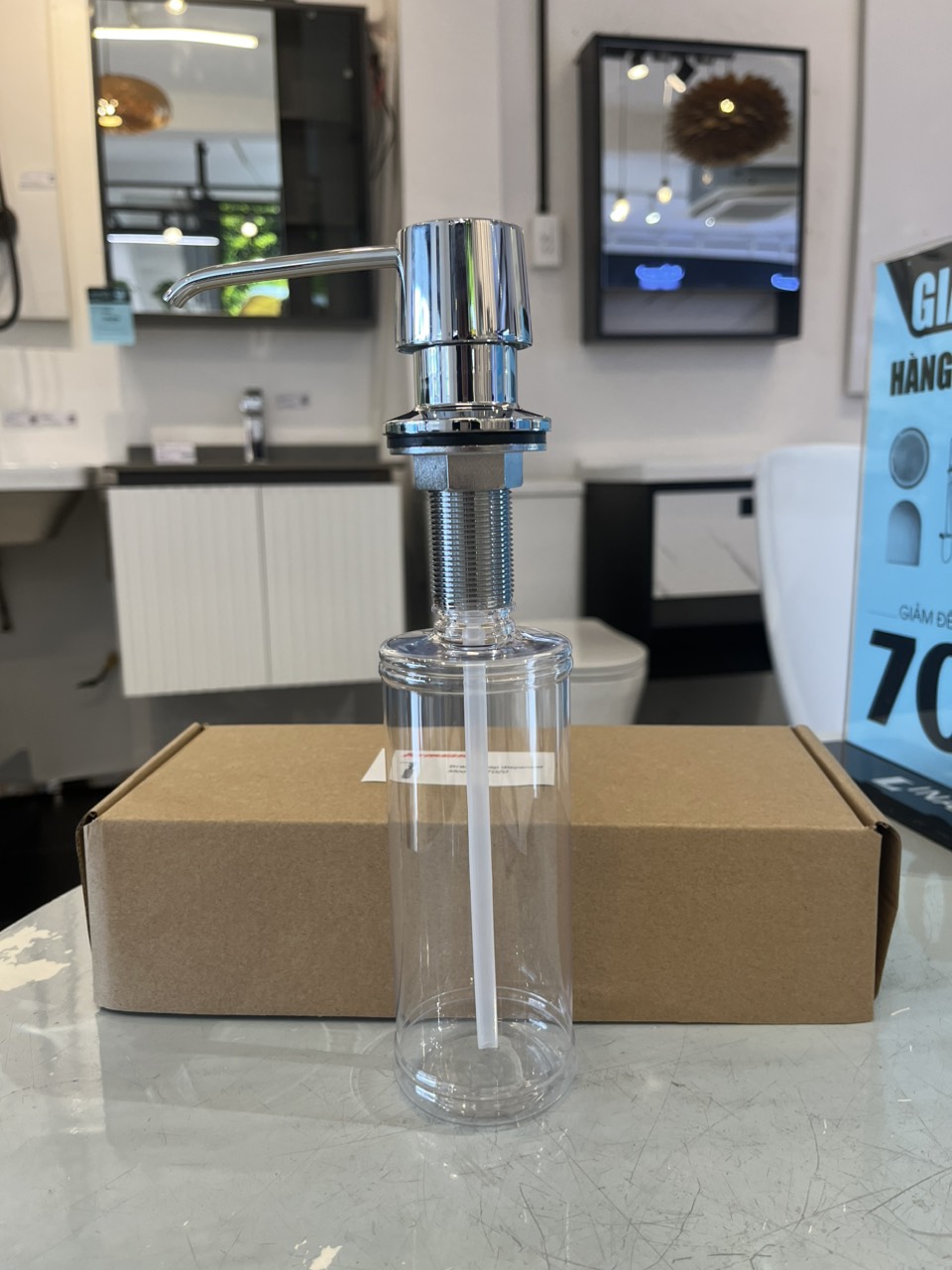 Hộp xà phòng âm bàn 350ml ATMOR AT020 - 3
