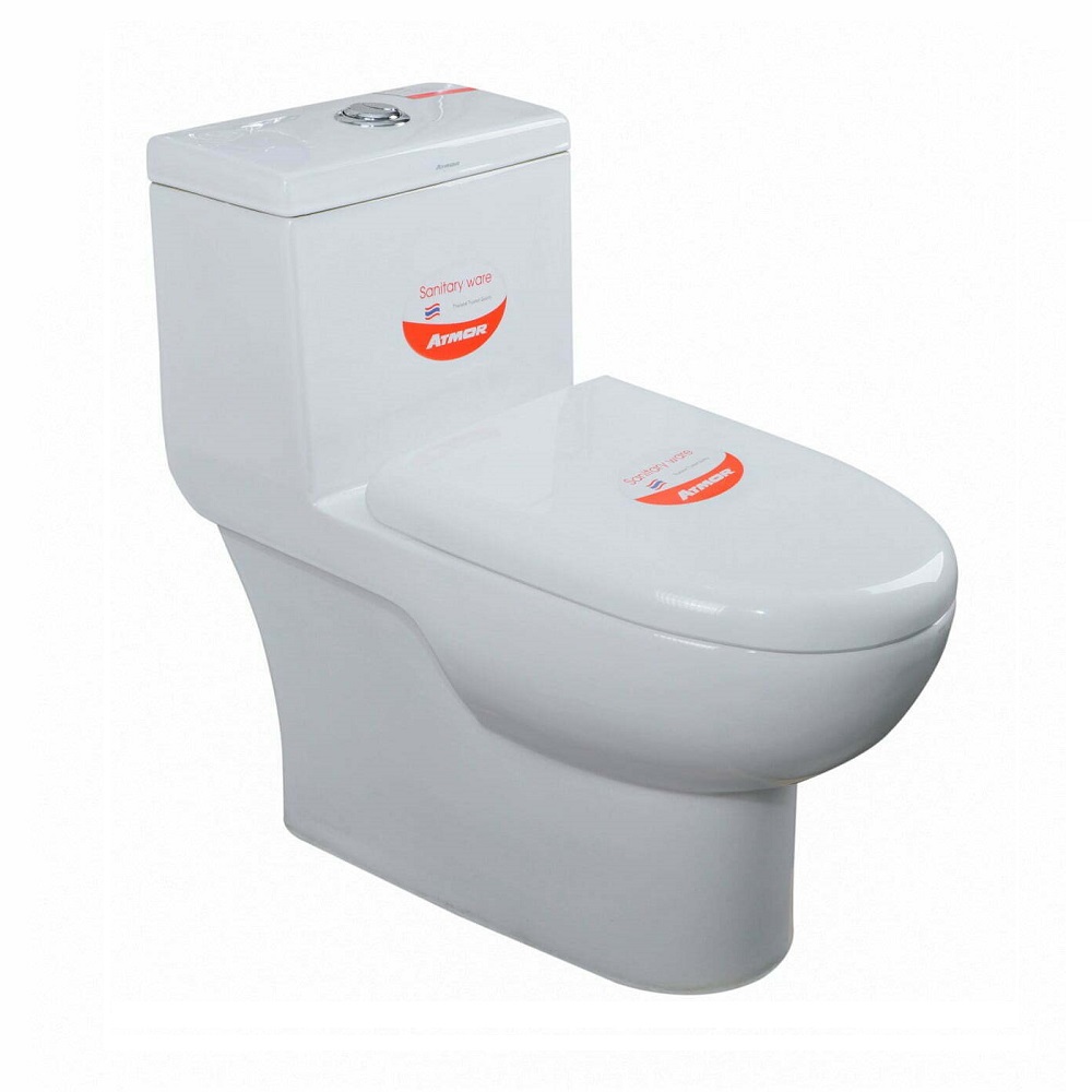 Bồn cầu 1 khối ATMOR AT518 nắp êm xả nhấn - 2