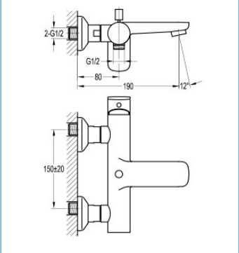 Củ sen tắm nóng lạnh ATMOR AT90891 - 2
