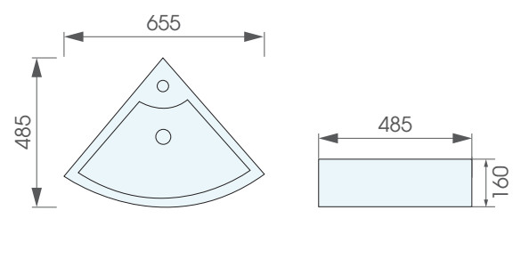 Chậu rửa lavabo treo tường ATMOR AT4053 đặt góc