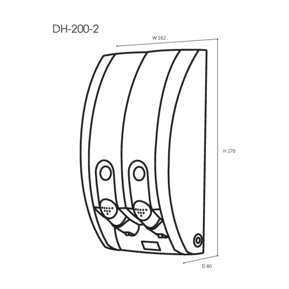 Hộp nhấn xà phòng đôi 400mlx2 ATMOR DH-200-2 (DH2002)