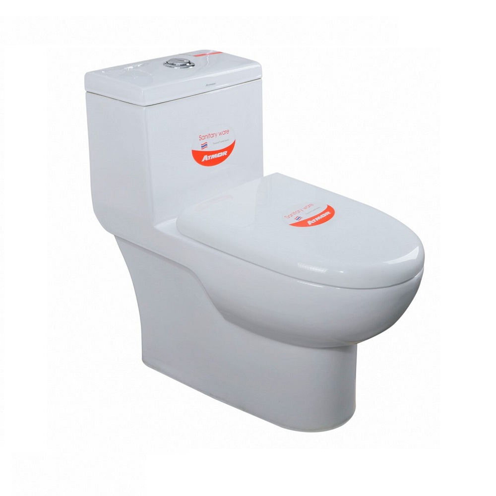 Bồn cầu 1 khối ATMOR AT518 nắp êm xả nhấn - 3