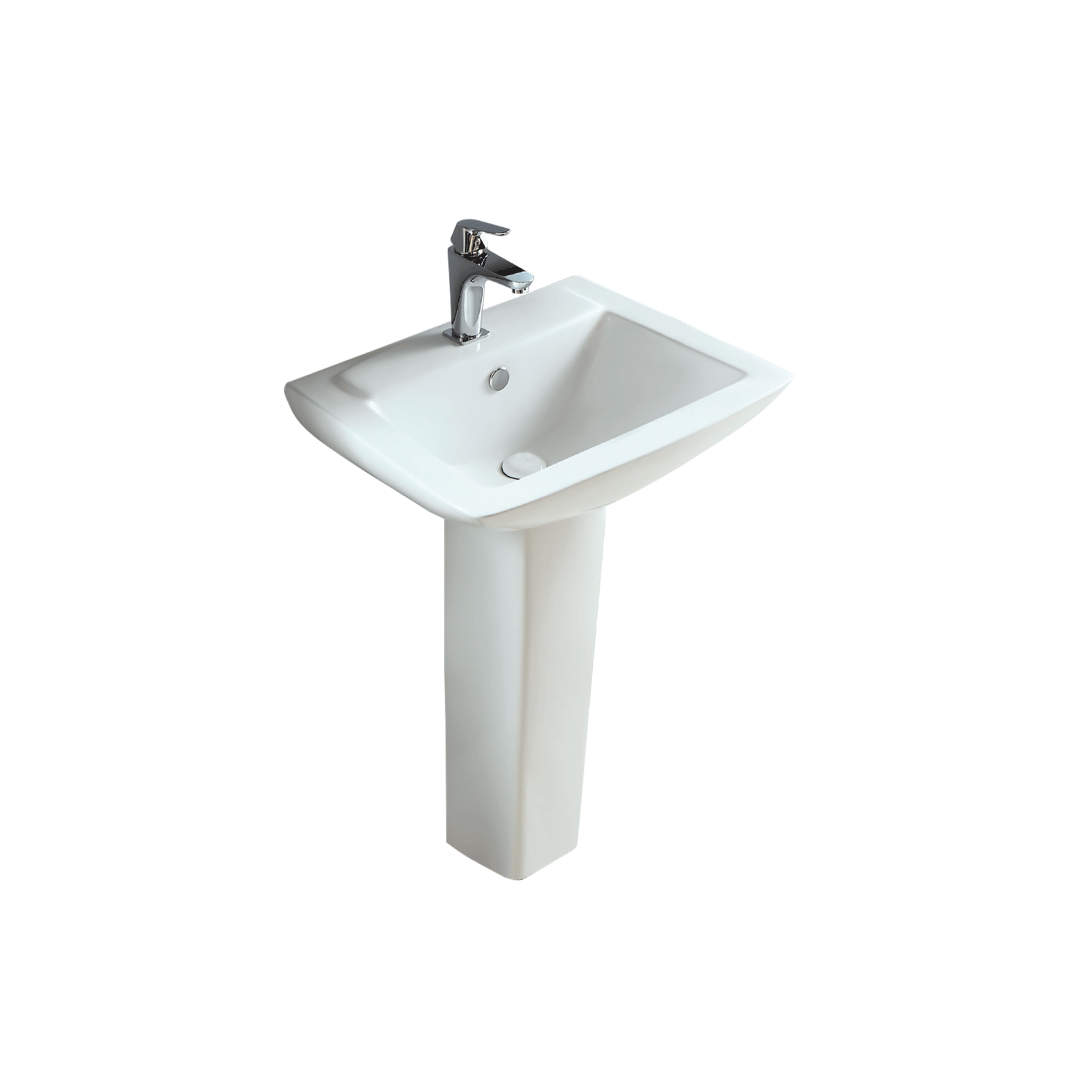 Chậu rửa lavabo treo tường ATMOR AT3032 chân dài