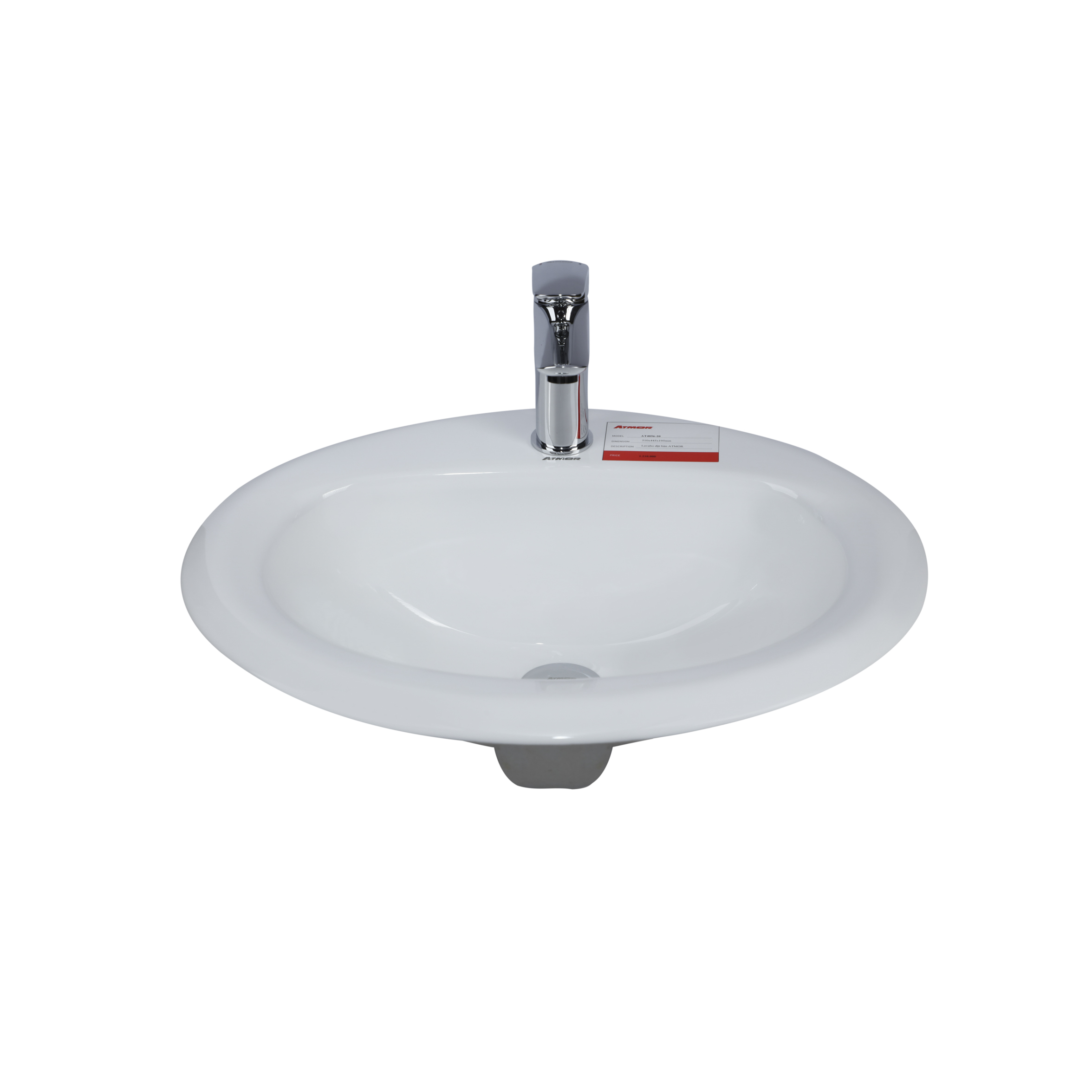 Chậu lavabo dương vành ATMOR AT4056-20 (AT405620)