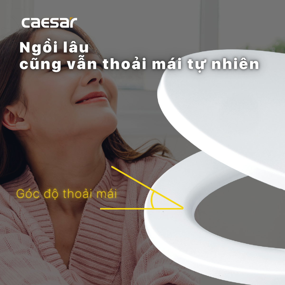 Nắp bồn cầu đóng êm Caesar M260 - 8