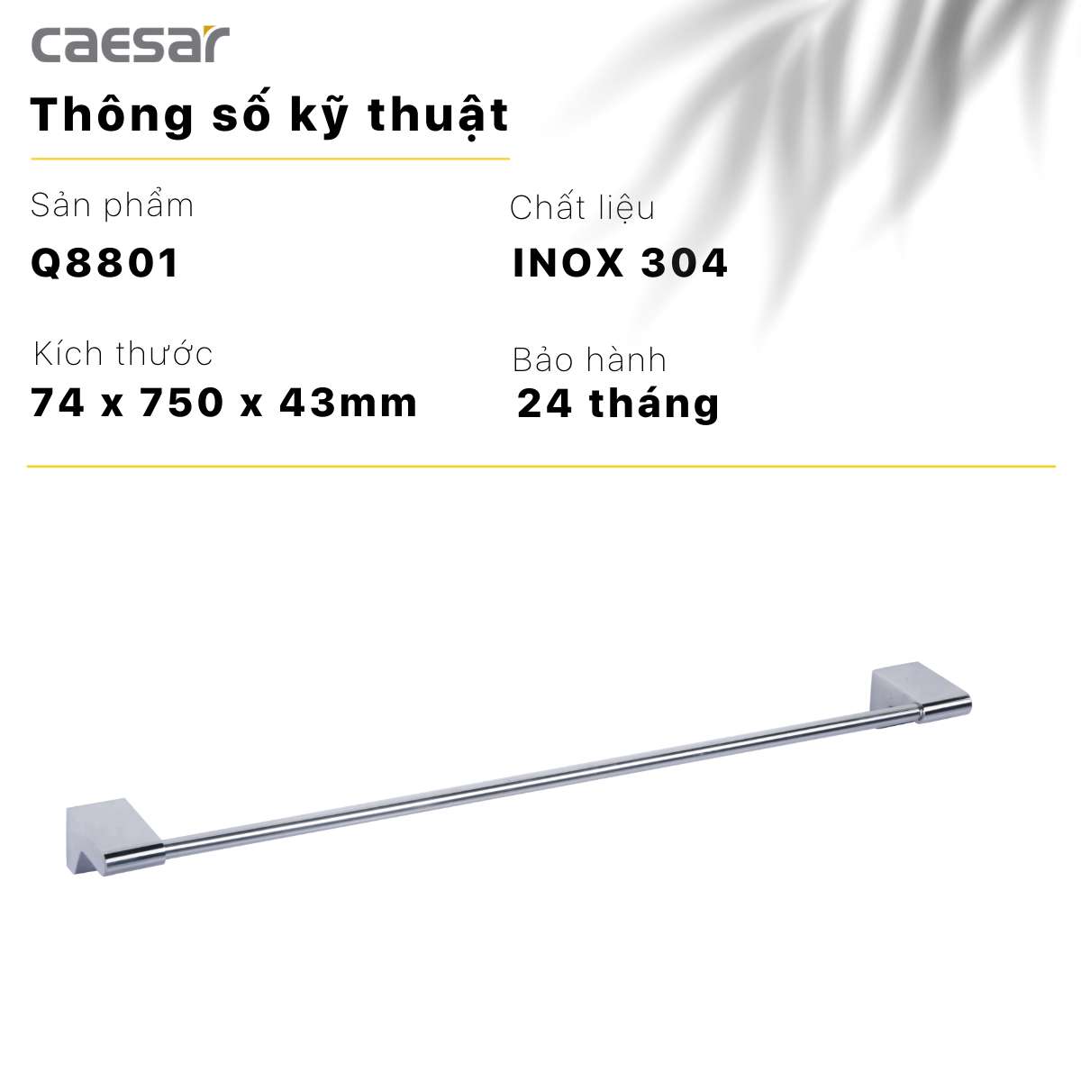 Thanh treo khăn Caesar Q8801 - 14