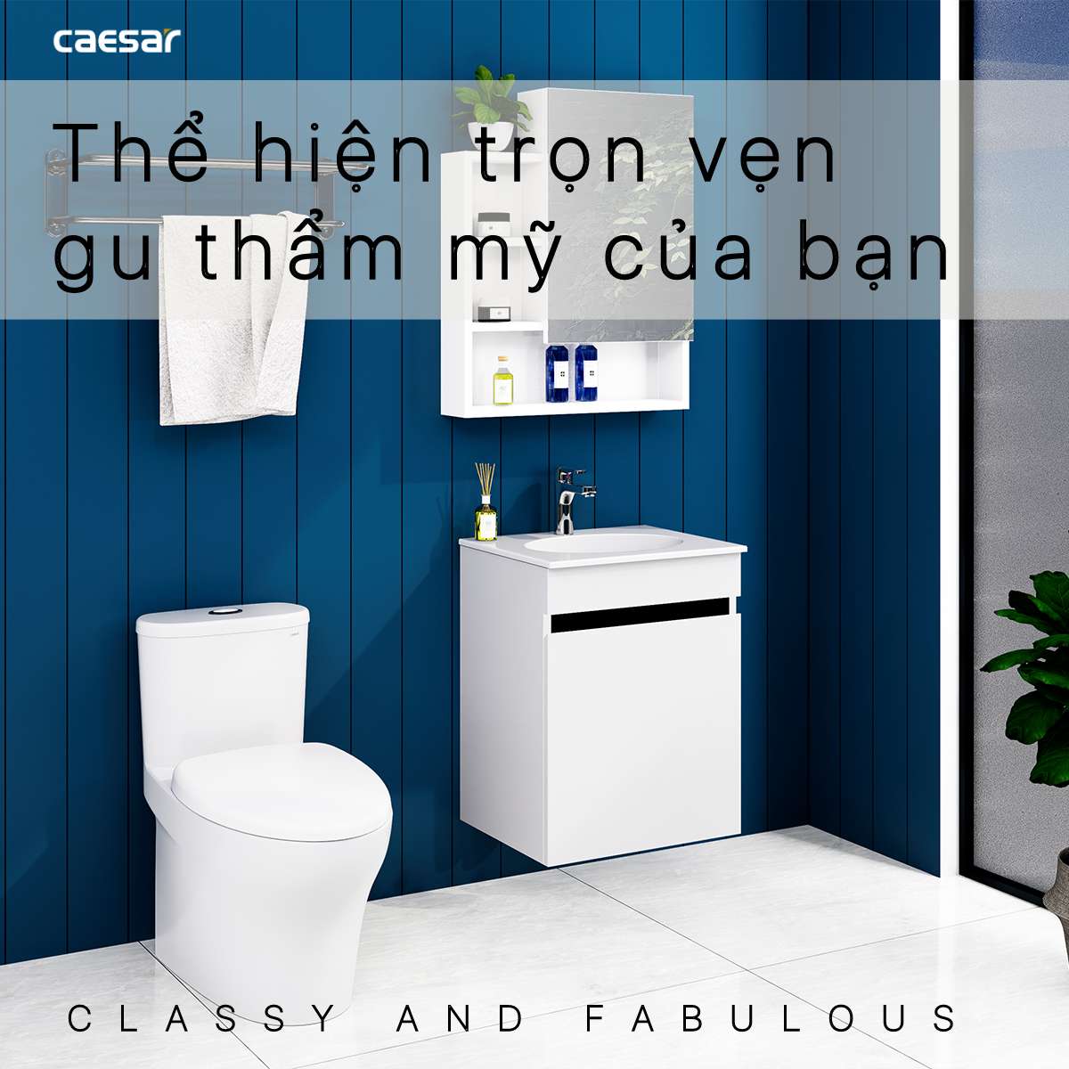 Bộ tủ lavabo Caesar L5022+EH15022AV - 19