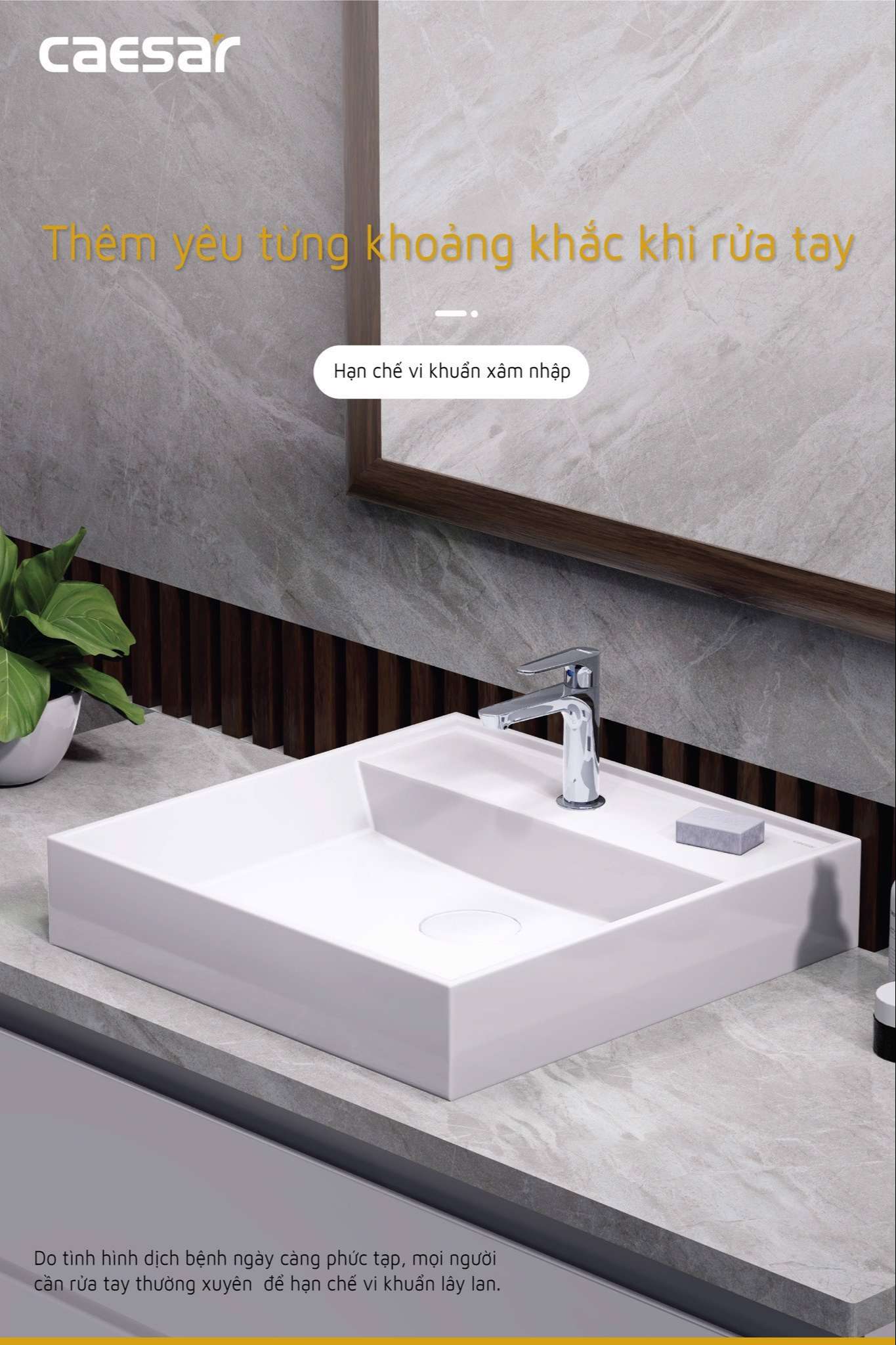Vòi chậu lavabo lạnh Caesar B060C - 10