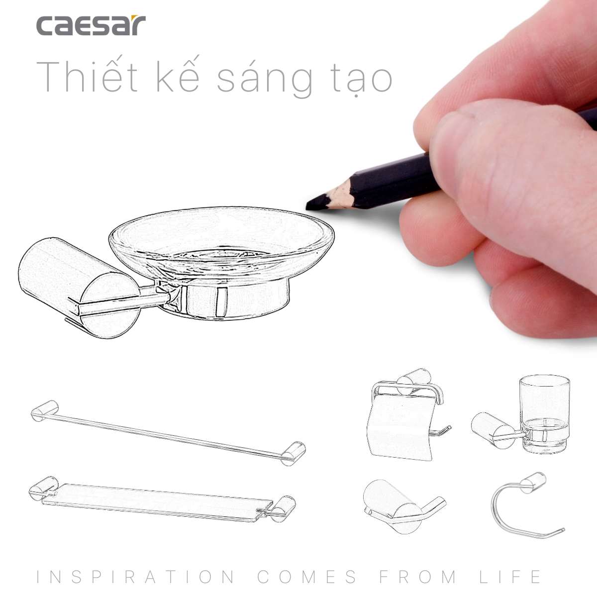 Kệ xà phòng Caesar Q8302 - 9