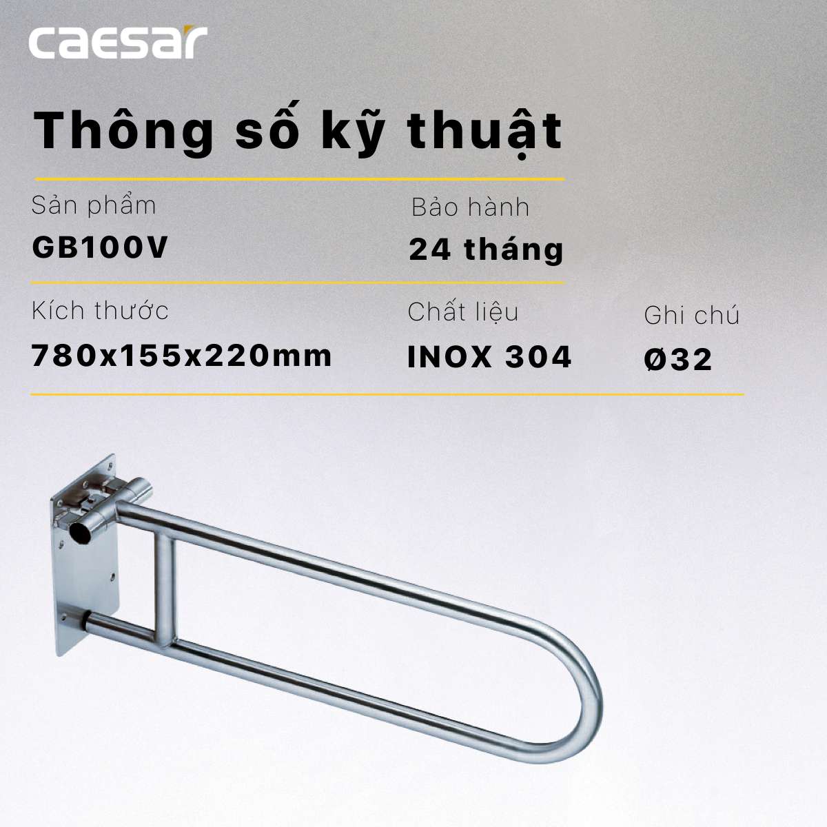 Thanh tay vịn Caesar GB100V - 14