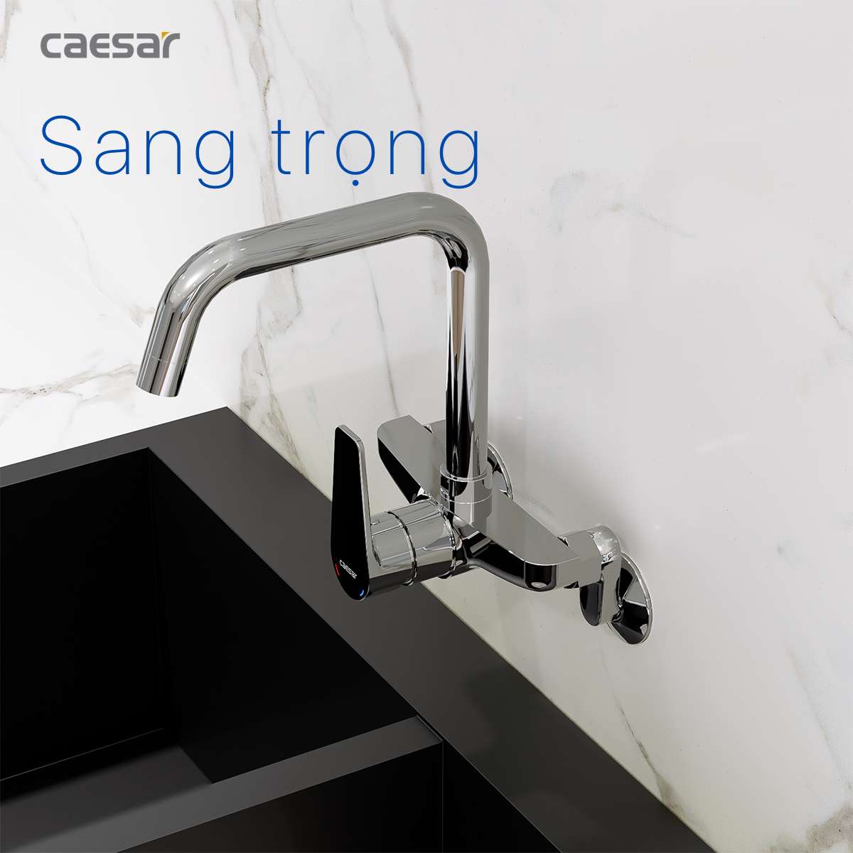 Vòi bếp nóng lạnh gắn tường Caesar K535C - 23