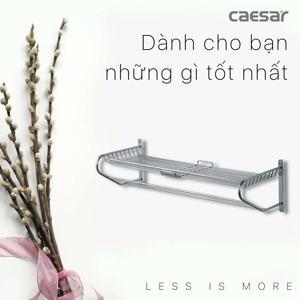 Kệ treo khăn inox Caesar ST827V - 7