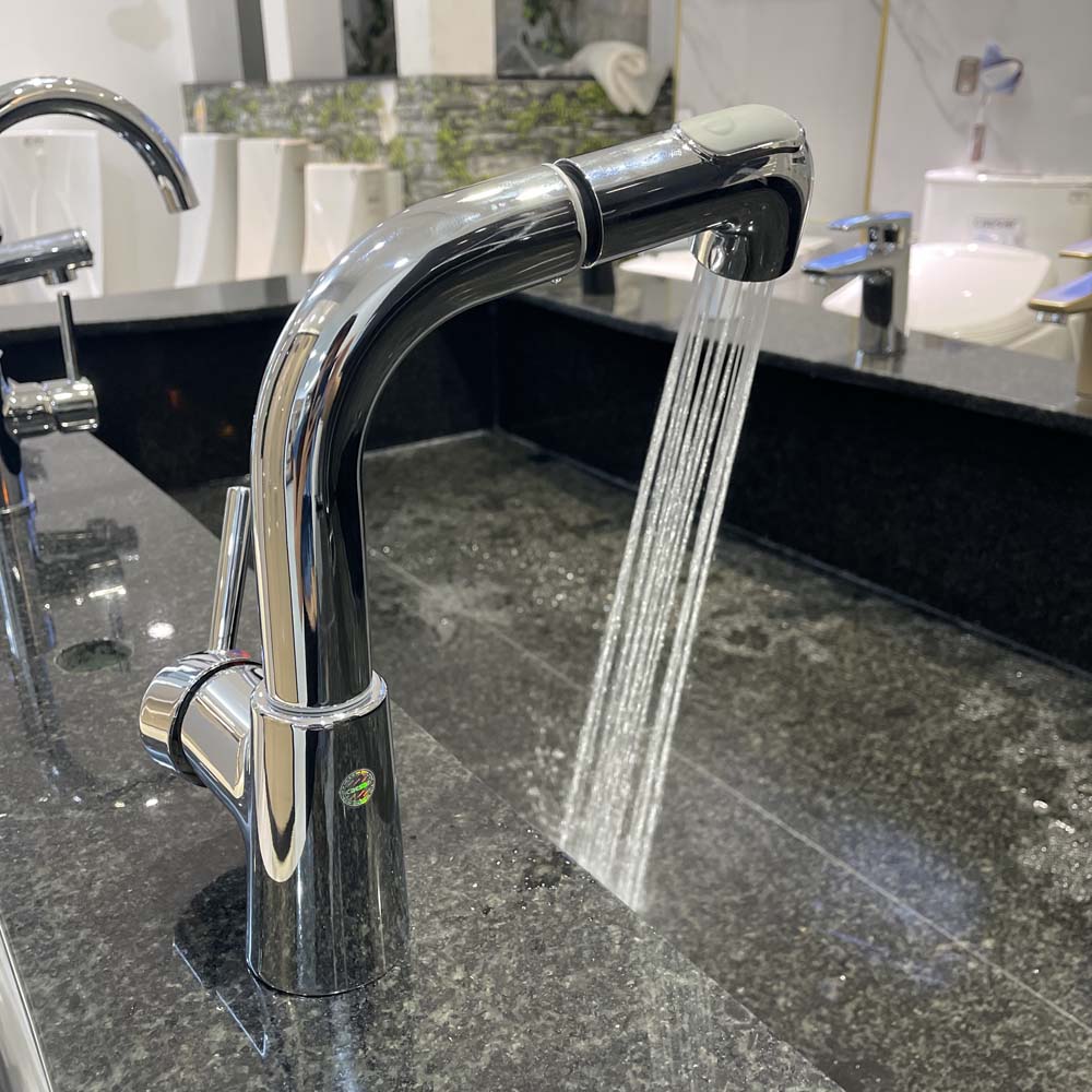 Vòi chậu lavabo dây rút nóng lạnh Caesar B900CU - 2