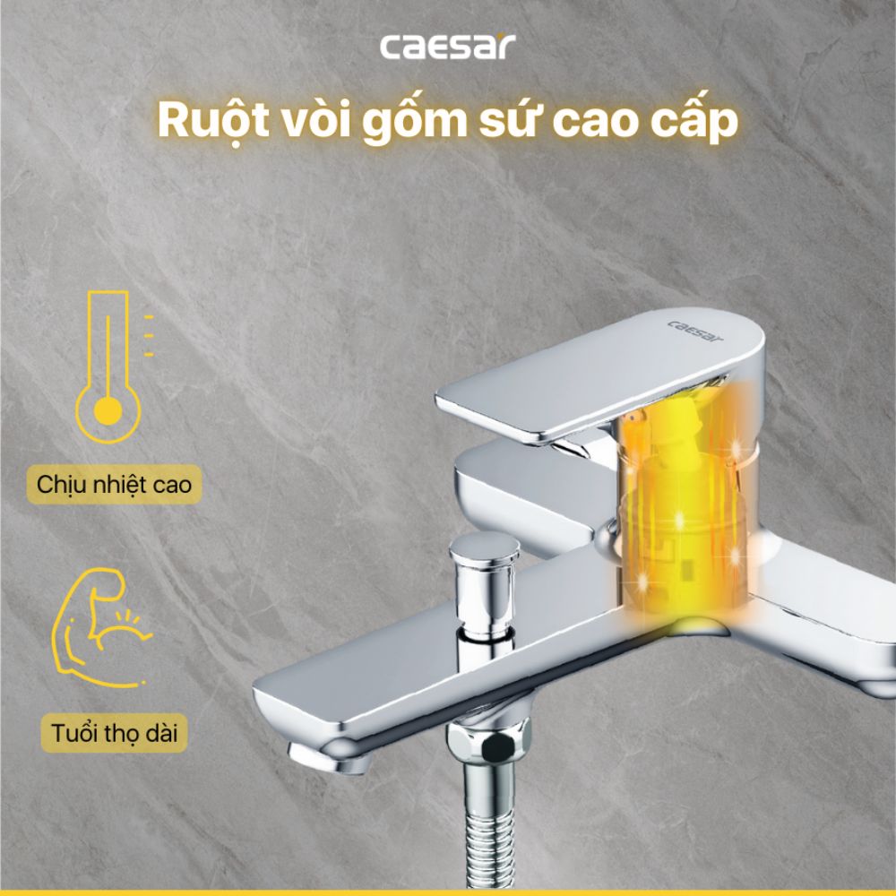 Bộ vòi sen tắm nóng lạnh Caesar S503C - 4