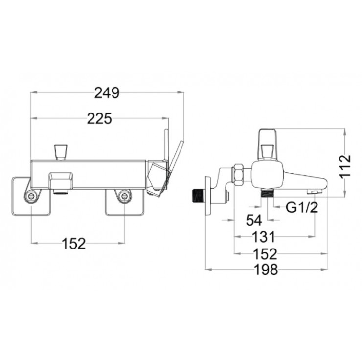 Bộ vòi sen tắm nóng lạnh Caesar S593C - 2