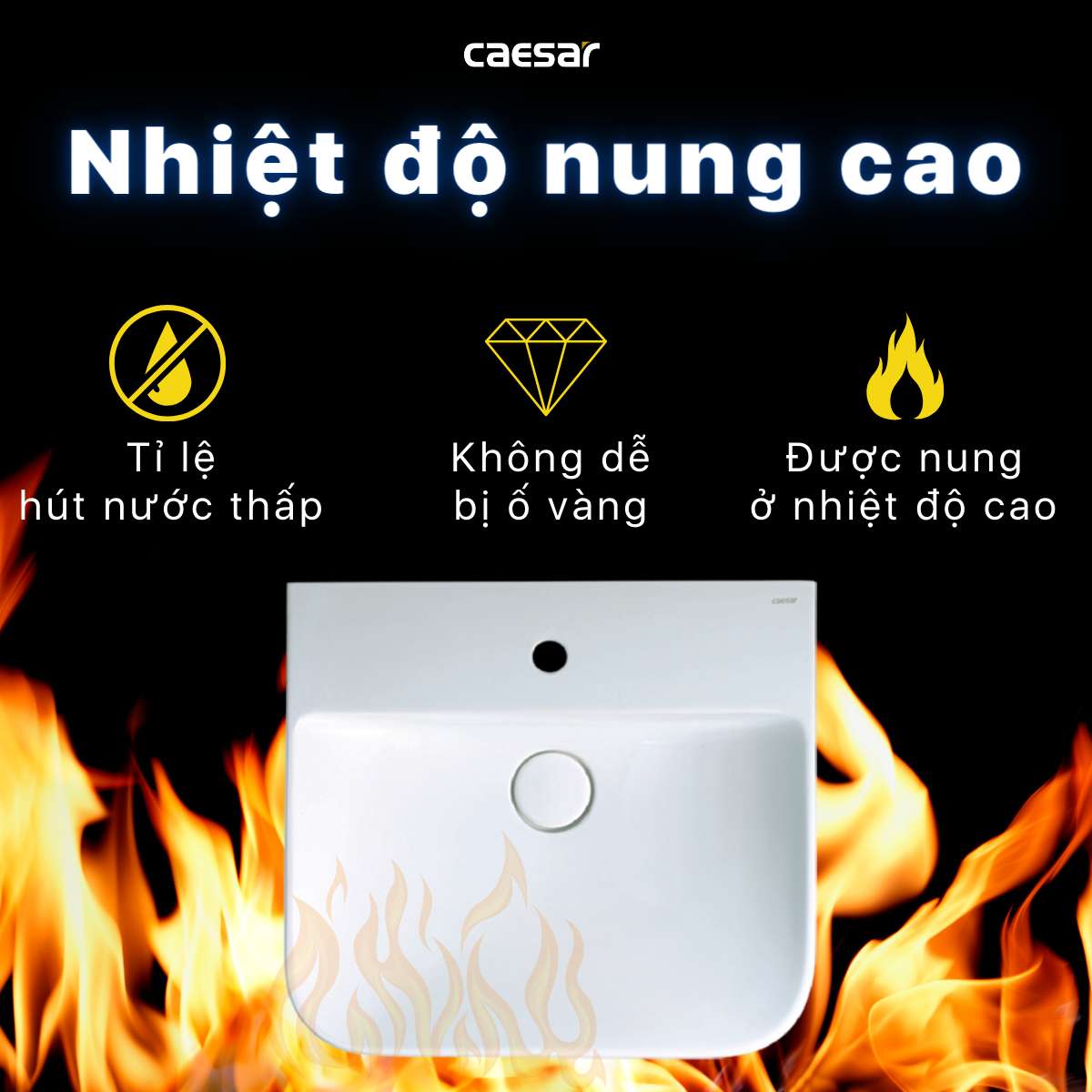 Chậu lavabo treo tường Caesar LF5370 - 12