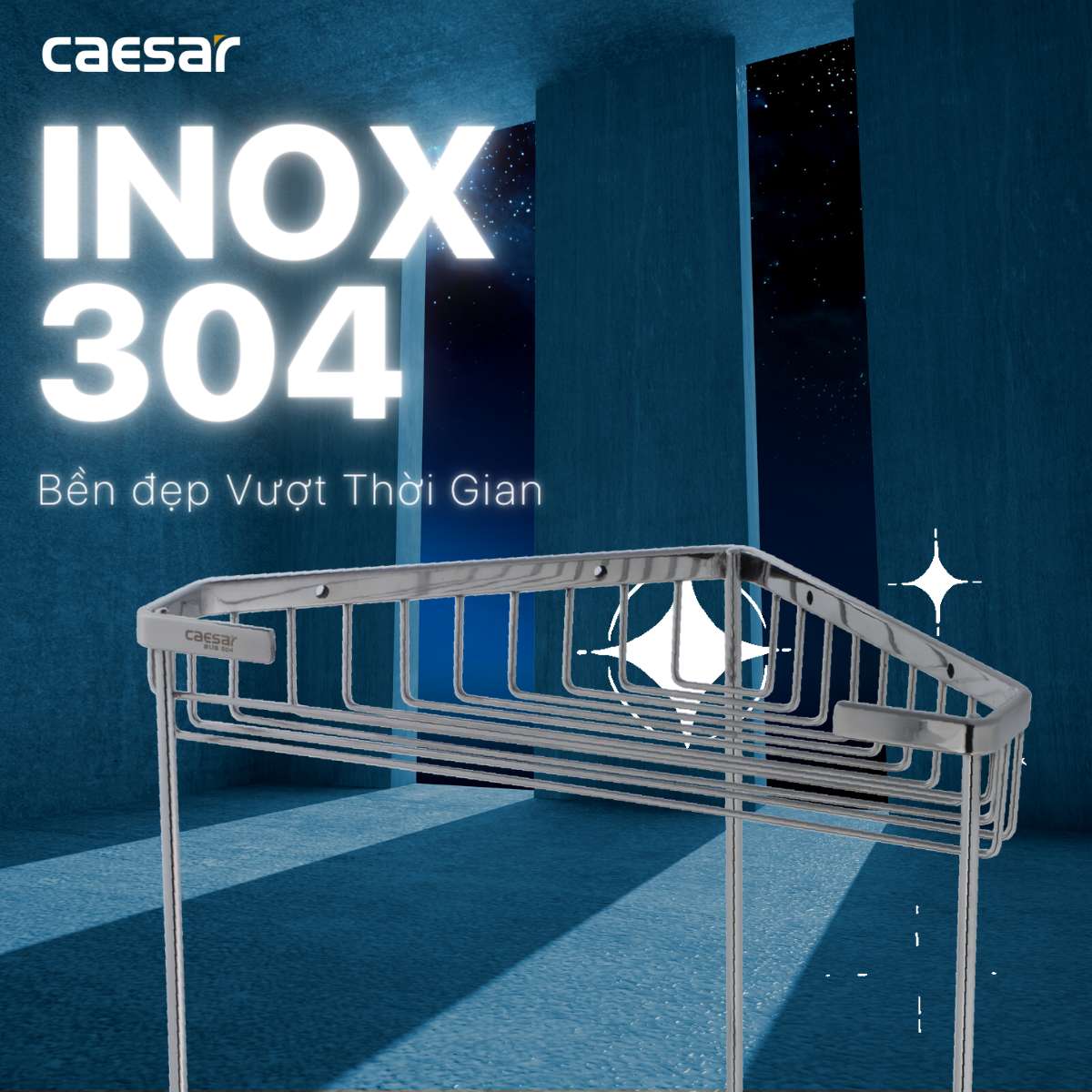 Kệ góc inox 2 tầng Caesar ST849 - 11