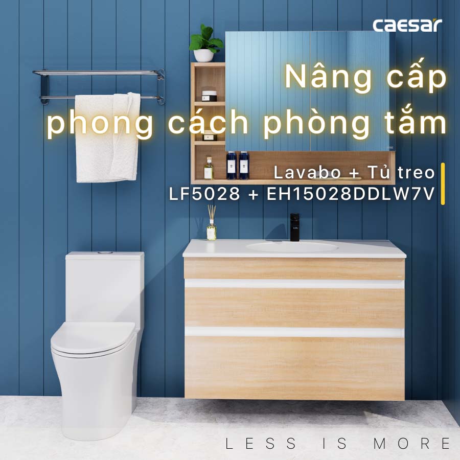 Bộ tủ lavabo Caesar LF5028+EH15028DDLW7V - 2