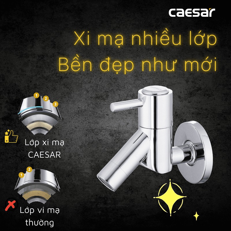 Vòi nước lạnh gắn tường Caesar W047C - 16