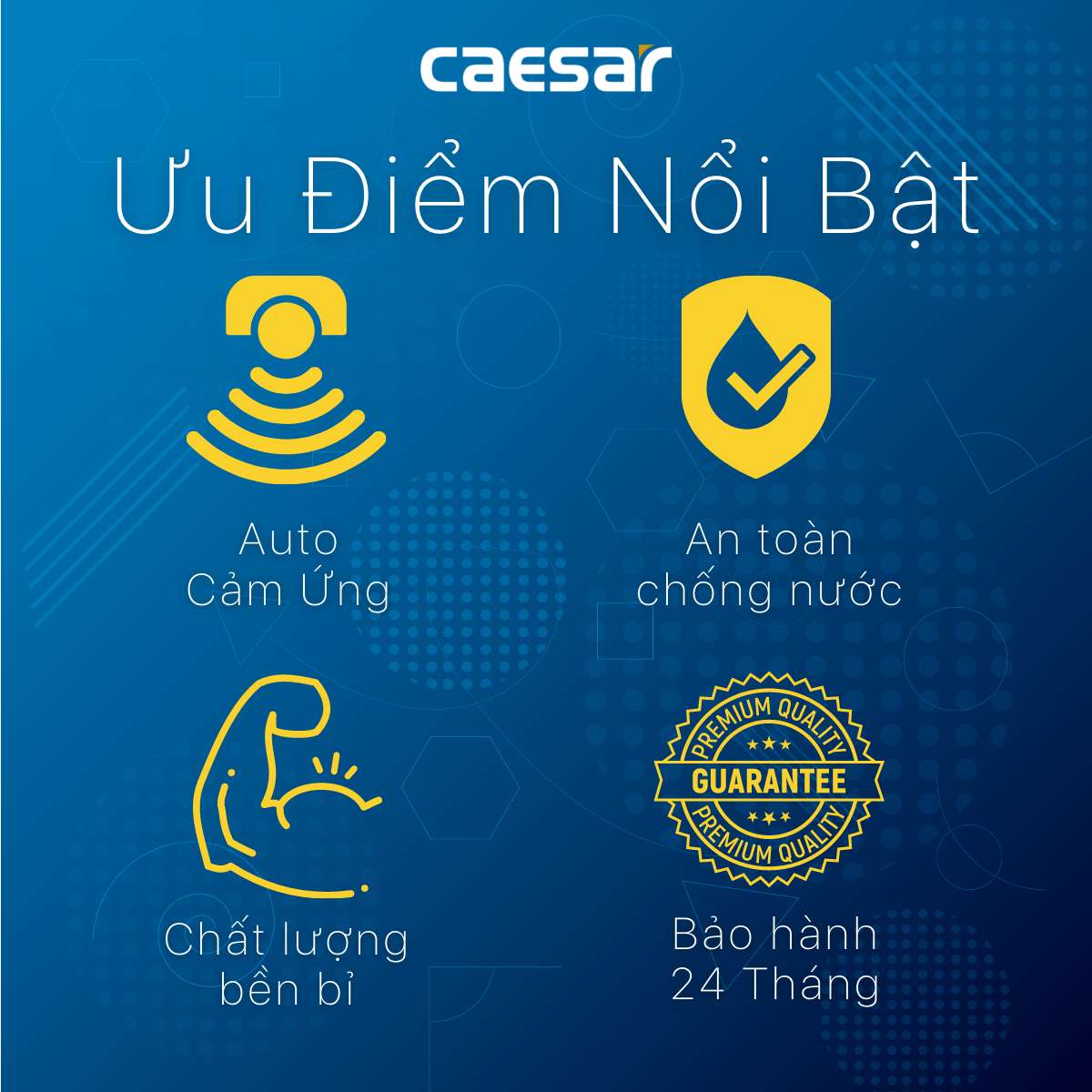 Van xả cảm ứng bồn tiểu nam Caesar A623 - 5